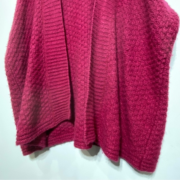 Ann Taylor Loft Women's S Cranberry Open Sweater Sleeveless Vest Wool Blend Warm - Picture 6 of 10
